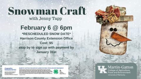 Flyer for Snowman Craft